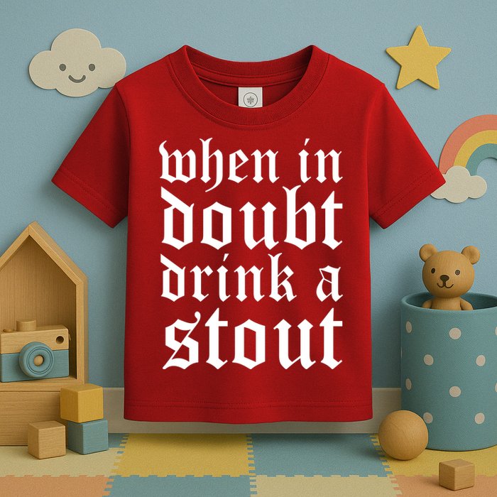 When In Doubt Drink A Stout Oktoberfest Funny Toddler T-Shirt