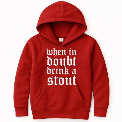 When In Doubt Drink A Stout Oktoberfest Funny Kids Hoodie