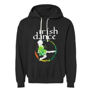 Wo Irish Dance Girl Colors St Patricks Day Ceili Dancer Girl Garment-Dyed Fleece Hoodie