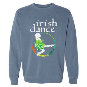 Wo Irish Dance Girl Colors St Patricks Day Ceili Dancer Girl Garment-Dyed Sweatshirt