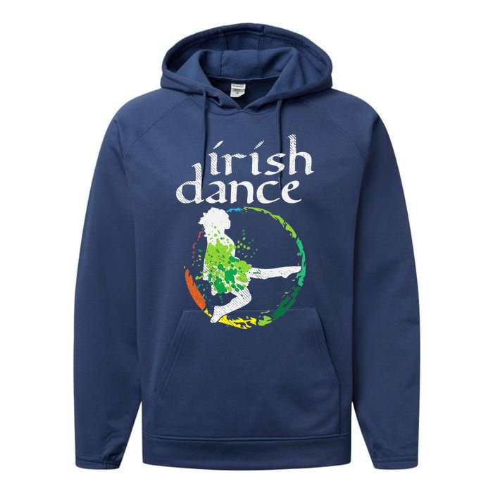 Wo Irish Dance Girl Colors St Patricks Day Ceili Dancer Girl Performance Fleece Hoodie