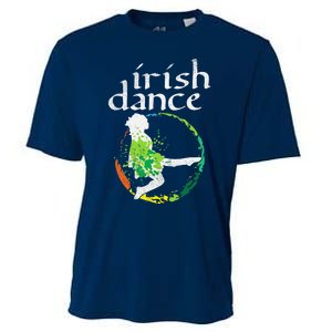 Wo Irish Dance Girl Colors St Patricks Day Ceili Dancer Girl Cooling Performance Crew T-Shirt