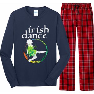 Wo Irish Dance Girl Colors St Patricks Day Ceili Dancer Girl Long Sleeve Pajama Set