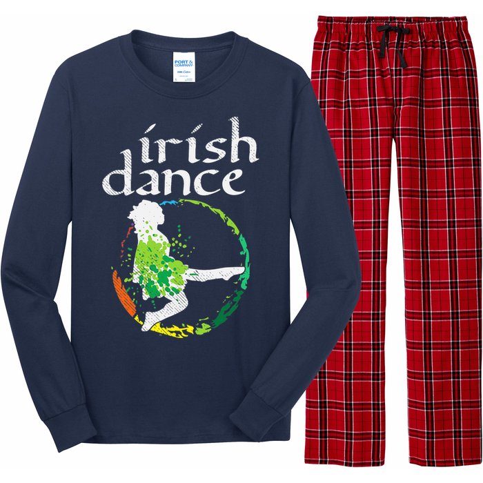 Wo Irish Dance Girl Colors St Patricks Day Ceili Dancer Girl Long Sleeve Pajama Set