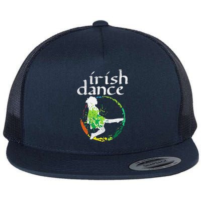 Wo Irish Dance Girl Colors St Patricks Day Ceili Dancer Girl Flat Bill Trucker Hat