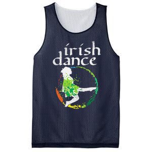 Wo Irish Dance Girl Colors St Patricks Day Ceili Dancer Girl Mesh Reversible Basketball Jersey Tank