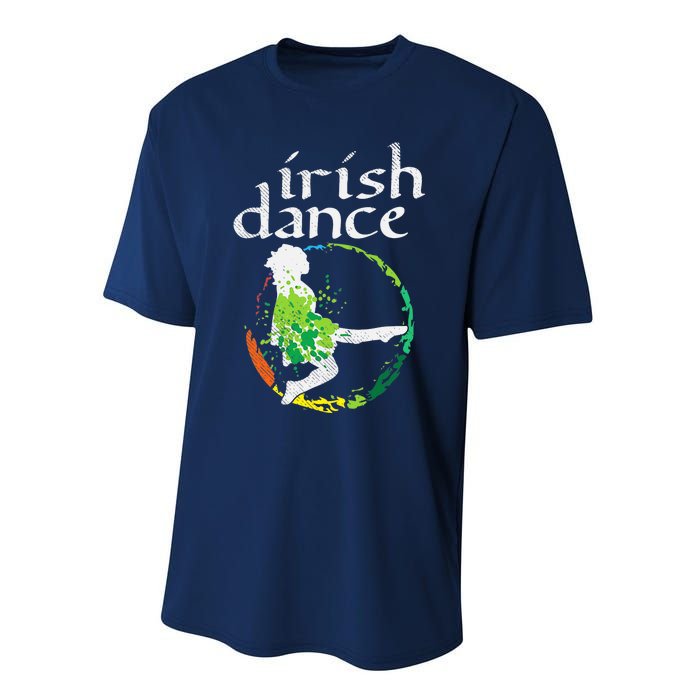 Wo Irish Dance Girl Colors St Patricks Day Ceili Dancer Girl Performance Sprint T-Shirt