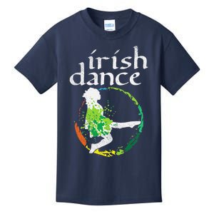 Wo Irish Dance Girl Colors St Patricks Day Ceili Dancer Girl Kids T-Shirt