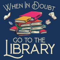 When In Doubt Go To The Library Readers Gift Drawstring Bag