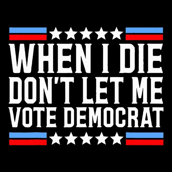 When I Die DonT Let Me Vote Democrat Cropped Pullover Crew