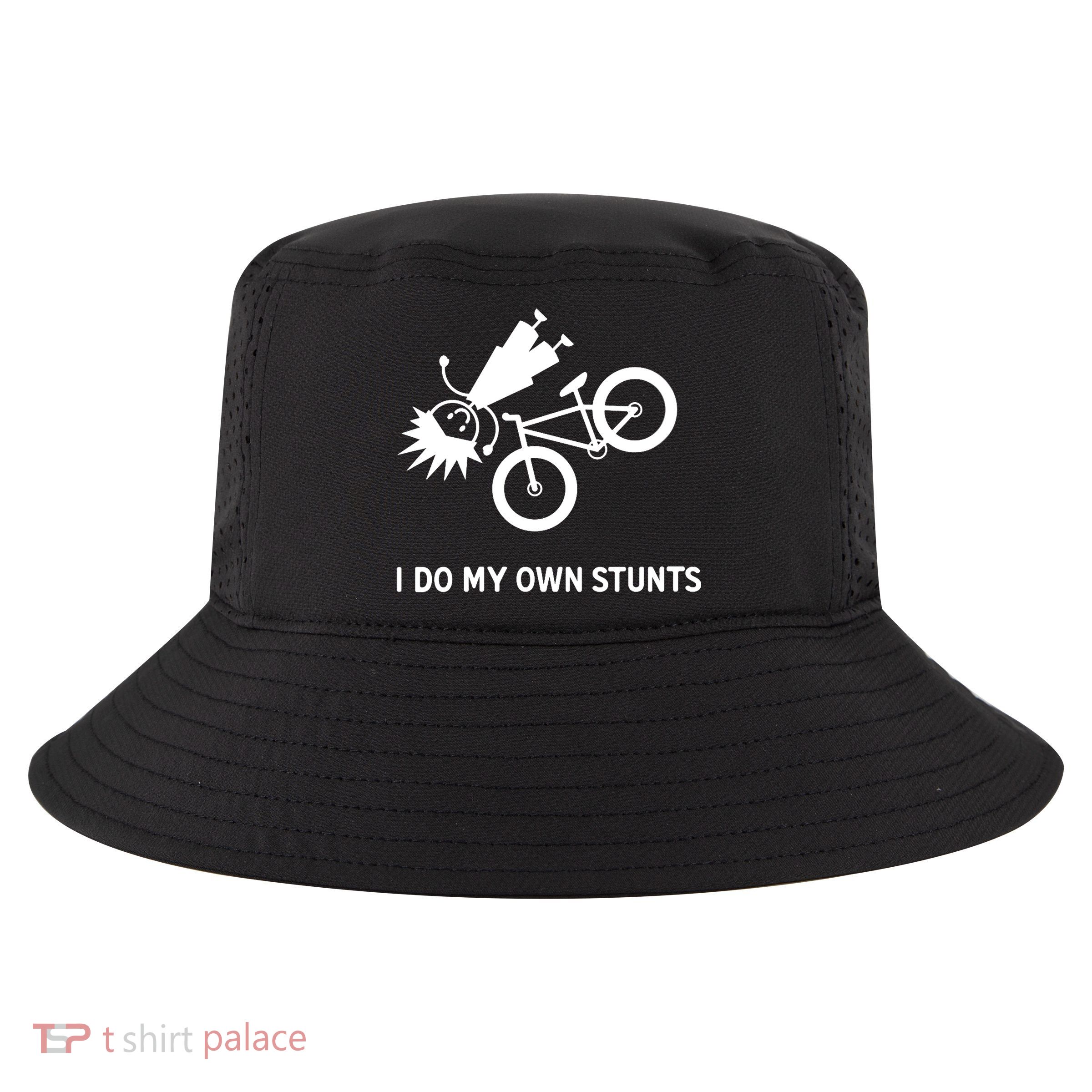 Wo I Do My Own Stunts Bicycle Cool Comfort Performance Bucket Hat