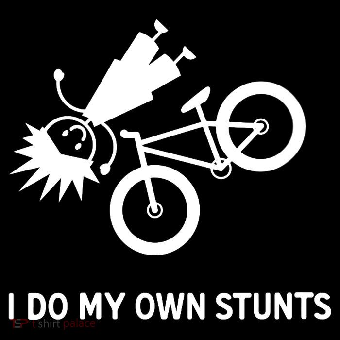 Wo I Do My Own Stunts Bicycle Pom Pom 12in Knit Beanie