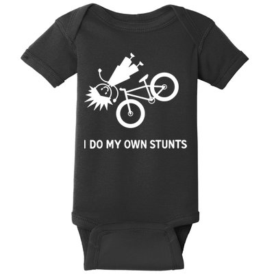 Wo I Do My Own Stunts Bicycle Baby Bodysuit