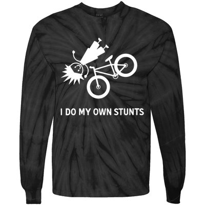 Wo I Do My Own Stunts Bicycle Tie-Dye Long Sleeve Shirt