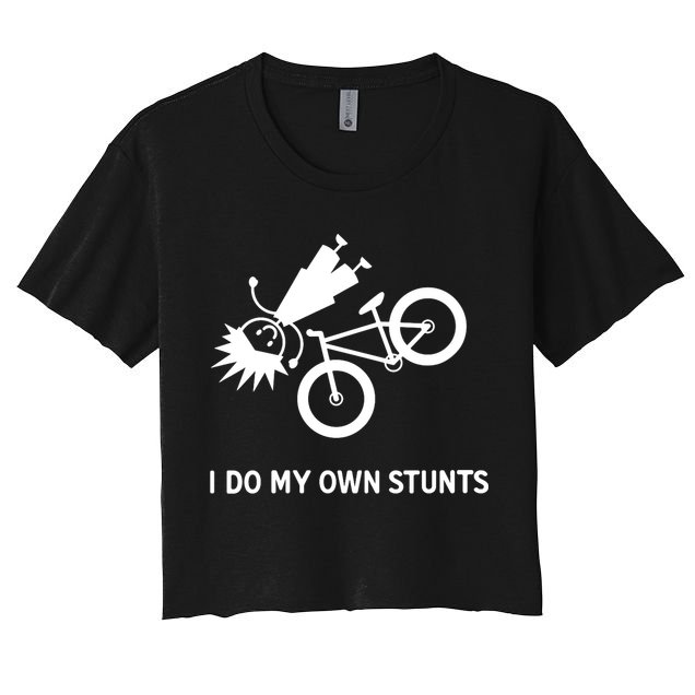Wo I Do My Own Stunts Bicycle Crop Top