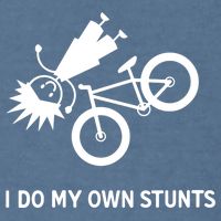 Wo I Do My Own Stunts Bicycle Garment-Dyed Sweatshirt