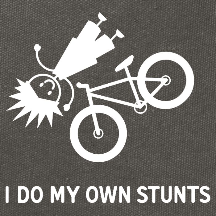Wo I Do My Own Stunts Bicycle Cotton Canvas Backpack