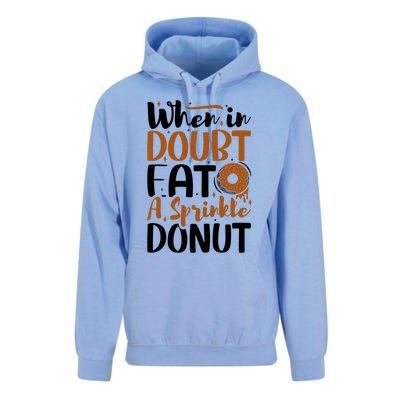 When In Doubt Eat A Sprinkle Donut Donuts Gift Unisex Surf Hoodie