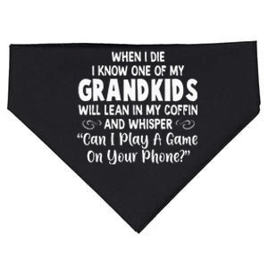 When I Die I Know One Of My Grandkids Will Lean I My Coffin USA-Made Doggie Bandana