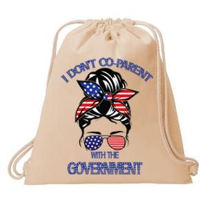 Womens I Dont Co Parent With The Government Funny Sunglasses Drawstring Bag