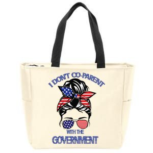 Womens I Dont Co Parent With The Government Funny Sunglasses Zip Tote Bag