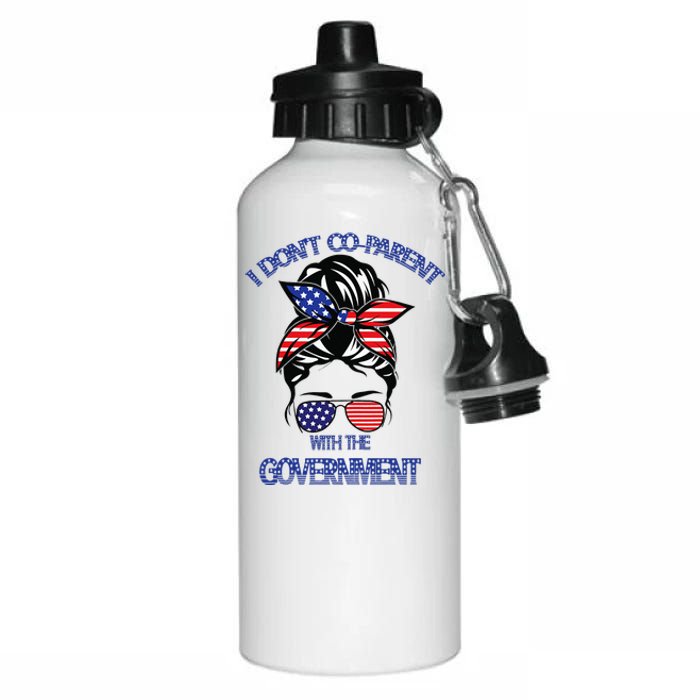 Womens I Dont Co Parent With The Government Funny Sunglasses Aluminum Water Bottle