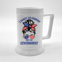 Womens I Dont Co Parent With The Government Funny Sunglasses Beer Stein