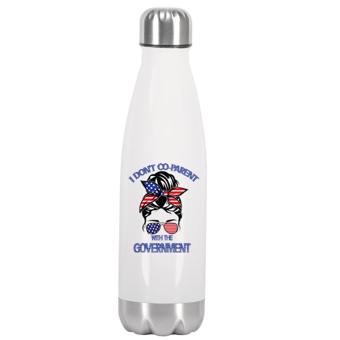 Womens I Dont Co Parent With The Government Funny Sunglasses Stainless Steel Insulated Water Bottle