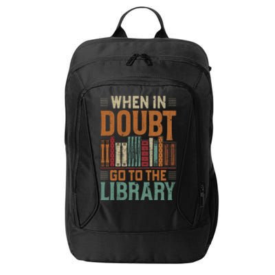 When In Doubt Go To The Library Lover Matching City Backpack