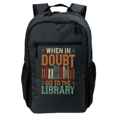 When In Doubt Go To The Library Lover Matching Daily Commute Backpack