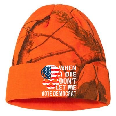 When I Die DonT Let Me Vote Democrat Kati Licensed 12" Camo Beanie