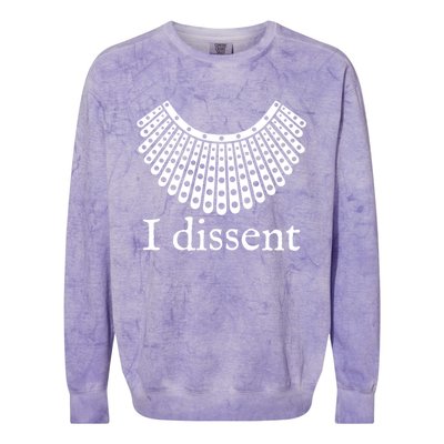 Womens I Dissent Shirt I Dissent Collar RBG For Women I Dissent Colorblast Crewneck Sweatshirt