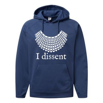 Womens I Dissent Shirt I Dissent Collar RBG For Women I Dissent Performance Fleece Hoodie