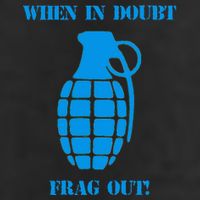 When In Doubt Frag Out Grenade Funny Grunt Infantry 7 Panel Mesh Trucker Snapback Hat