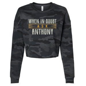 When In Doubt Ask Anthony Cropped Pullover Crew