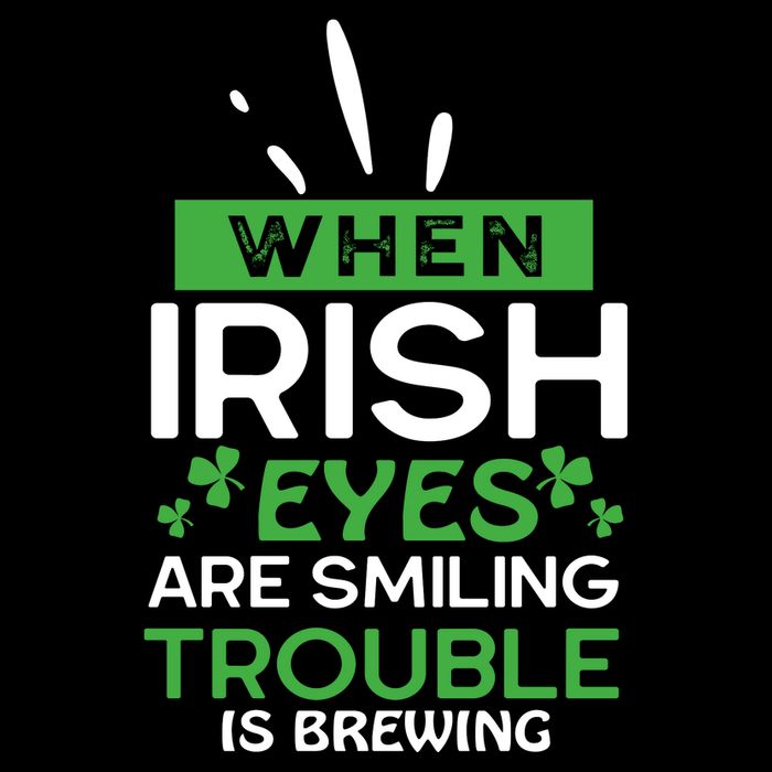 When Irish Eyes Are Smiling Trouble Is Brewing St Patrick's Day 16 in Basic Backpack