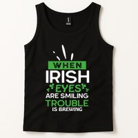 When Irish Eyes Are Smiling Trouble Is Brewing St Patrick's Day Tank Top