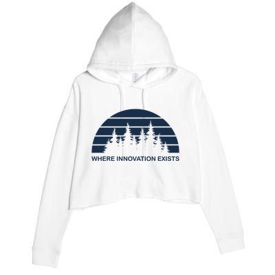 Where Innovation Exist Crop Fleece Hoodie