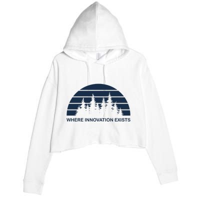 Where Innovation Exist Crop Fleece Hoodie