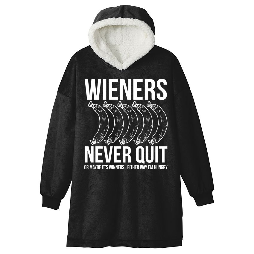 Wieners Never Quite Hooded Wearable Blanket