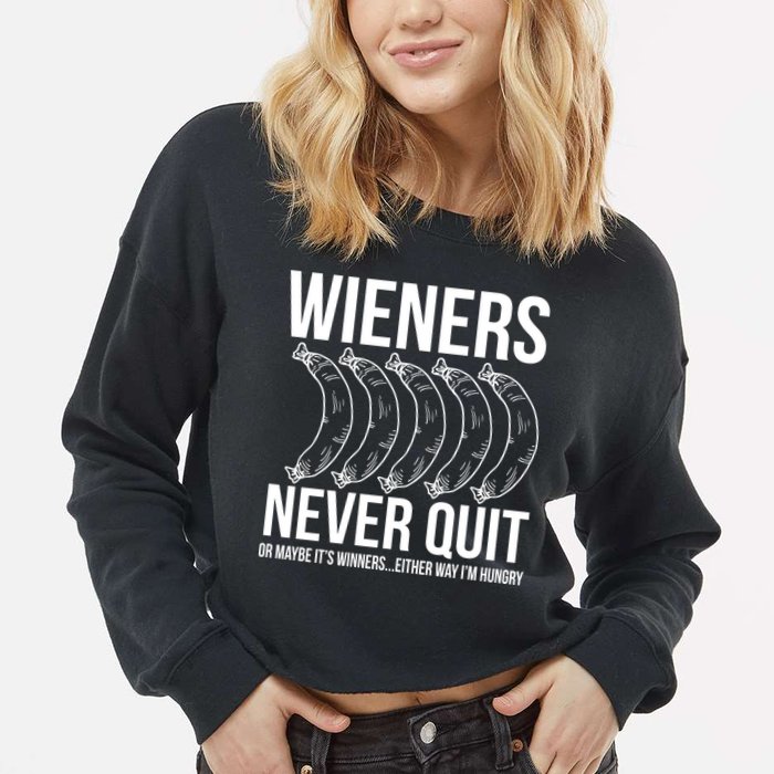 Wieners Never Quite Cropped Pullover Crew