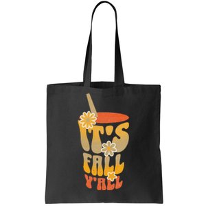 Women’S It’S Fall Y’All Retro Groovy Tote Bag