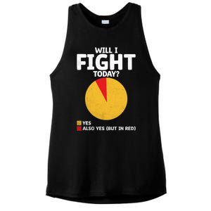 Will I Fight Today Taekwondo Player Martial Arts Tkd Gift Ladies PosiCharge Tri-Blend Wicking Tank