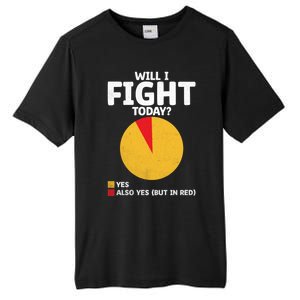 Will I Fight Today Taekwondo Player Martial Arts Tkd Gift Tall Fusion ChromaSoft Performance T-Shirt