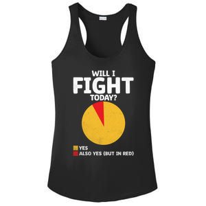 Will I Fight Today Taekwondo Player Martial Arts Tkd Gift Ladies PosiCharge Competitor Racerback Tank