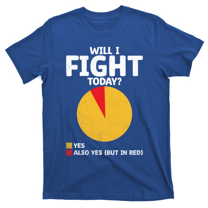 Will I Fight Today Taekwondo Player Martial Arts Tkd Gift T-Shirt