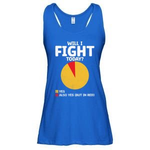 Will I Fight Today Taekwondo Player Martial Arts Tkd Gift Ladies Essential Flowy Tank