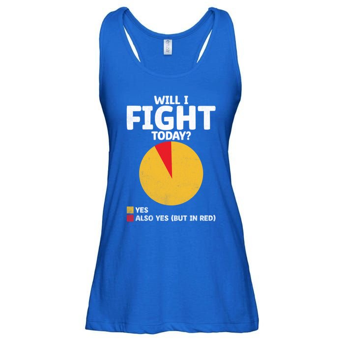 Will I Fight Today Taekwondo Player Martial Arts Tkd Gift Ladies Essential Flowy Tank