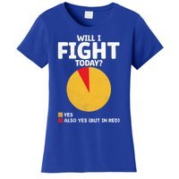 Will I Fight Today Taekwondo Player Martial Arts Tkd Gift Women's T-Shirt