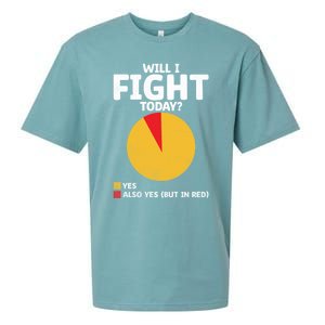 Will I Fight Today Taekwondo Player Martial Arts Tkd Gift Sueded Cloud Jersey T-Shirt